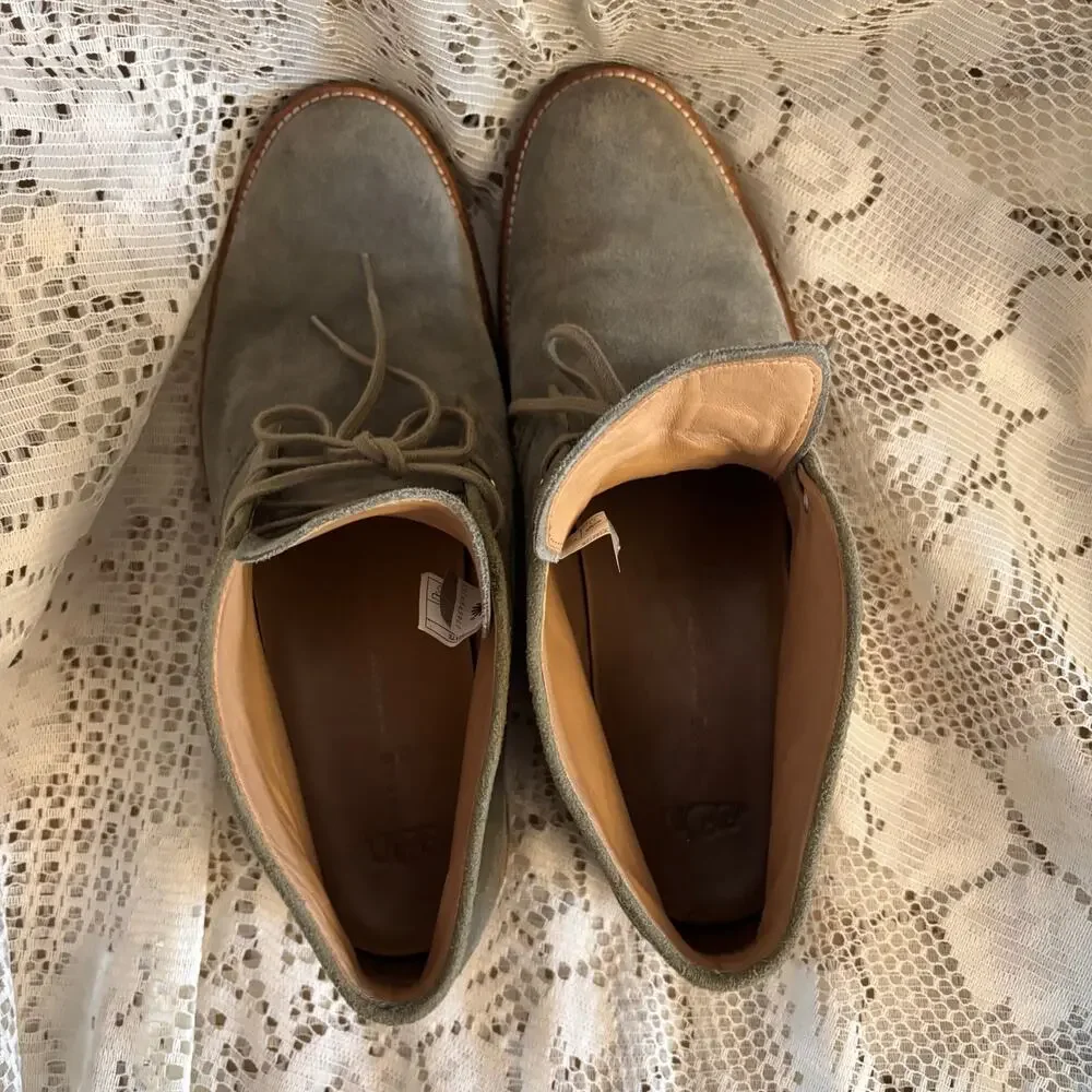 UGG Leighton Men's US 12 Sage Suede Leather Chukka Boots